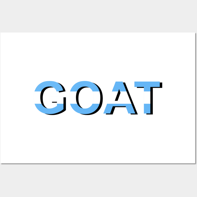 GOAT Flag Argentina Messi Wall Art by Sarif ID